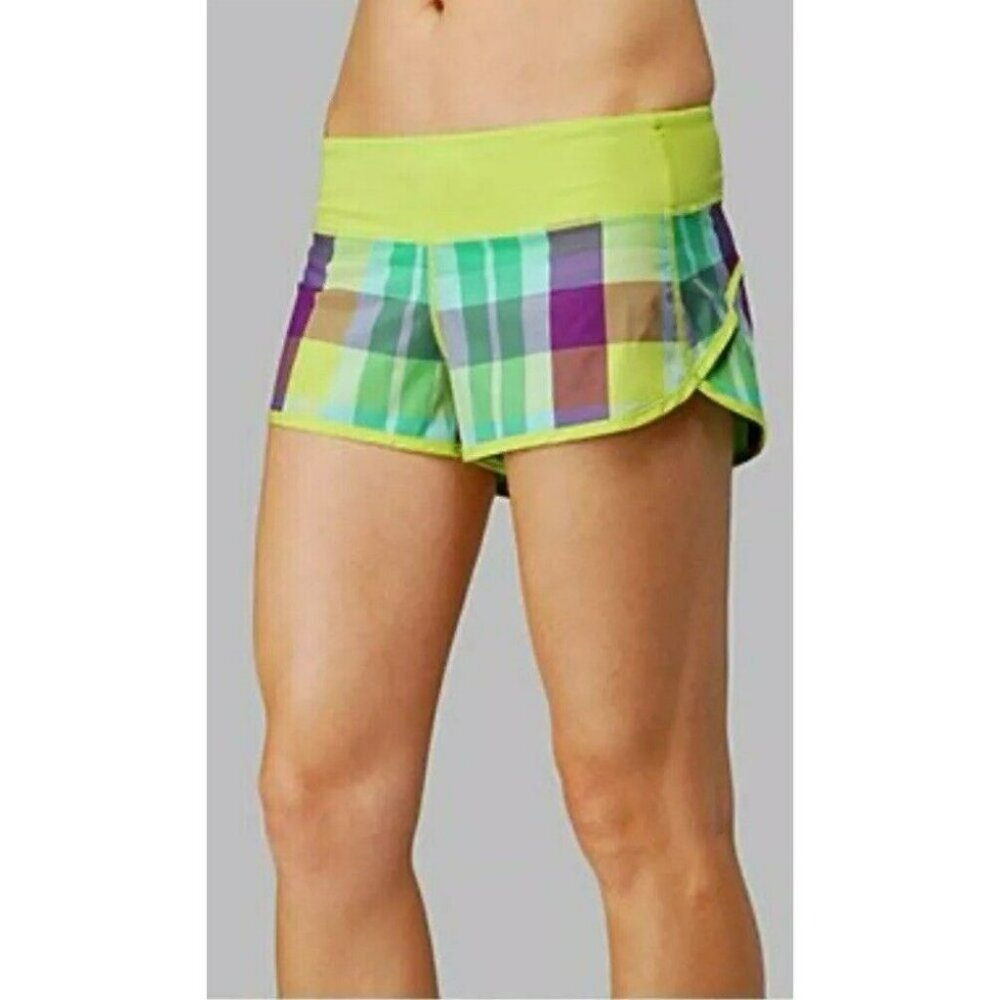 Lululemon Speed Shorts Green Purple Size 10